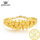 24K Pure Beautiful Flower Gold Bracelet - Vianchi Natural Glam