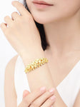 24K Pure Beautiful Flower Gold Bracelet - Vianchi Natural Glam