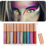 10 Colors White Gold Glitter Eyeshadow - Vianchi Natural Glam
