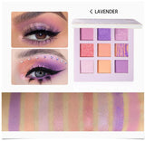 9 Color Glitter Eyeshadow Palette Powder - Vianchi Natural Glam