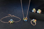 3pcs Oval Citrine Peridot Fine Jewelry Set - Vianchi Natural Glam