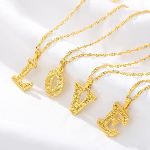 A to Z Alphabet Pendant Necklace - Vianchi Natural Glam