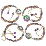 7 Chakra Crystal Double Layers Braided Bracelets - Vianchi Natural Glam