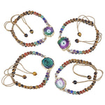 7 Chakra Crystal Double Layers Braided Bracelets - Vianchi Natural Glam