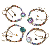 7 Chakra Crystal Double Layers Braided Bracelets - Vianchi Natural Glam