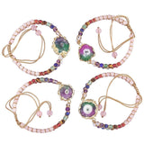 7 Chakra Crystal Double Layers Braided Bracelets - Vianchi Natural Glam