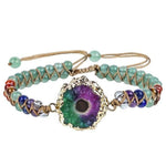 7 Chakra Crystal Double Layers Braided Bracelets - Vianchi Natural Glam