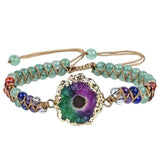 7 Chakra Crystal Double Layers Braided Bracelets - Vianchi Natural Glam