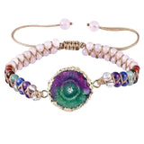 7 Chakra Crystal Double Layers Braided Bracelets - Vianchi Natural Glam