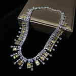 925 Sterling Silver Citrine Necklace Ring set