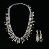 925 Sterling Silver Citrine Necklace Ring set