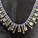 925 Sterling Silver Citrine Necklace Ring set - Vianchi Natural Glam