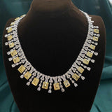 925 Sterling Silver Citrine Necklace Ring set