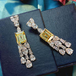 925 Sterling Silver Citrine Necklace Ring set